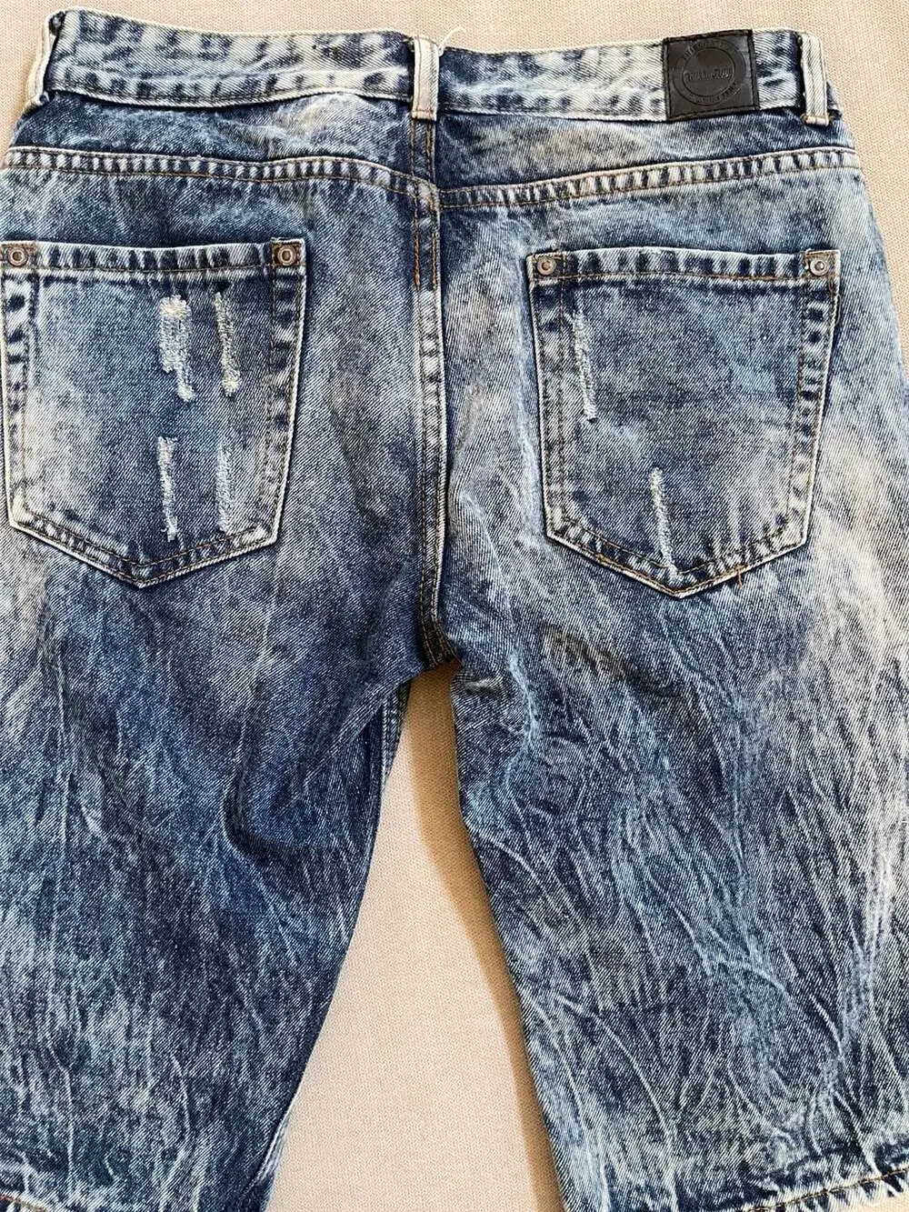 Trillnation Acid Wash Distressed Denim Jeans Size 32 - Picture 3 of 6